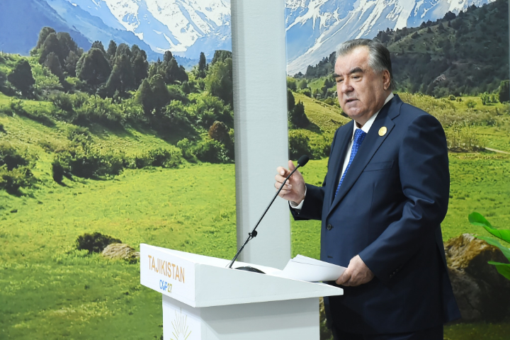 Opening ceremony of the Pavilion of the Republic of Tajikistan in the framework of the 27th Conference of the Parties to the UN Framework Convention on Climate Change