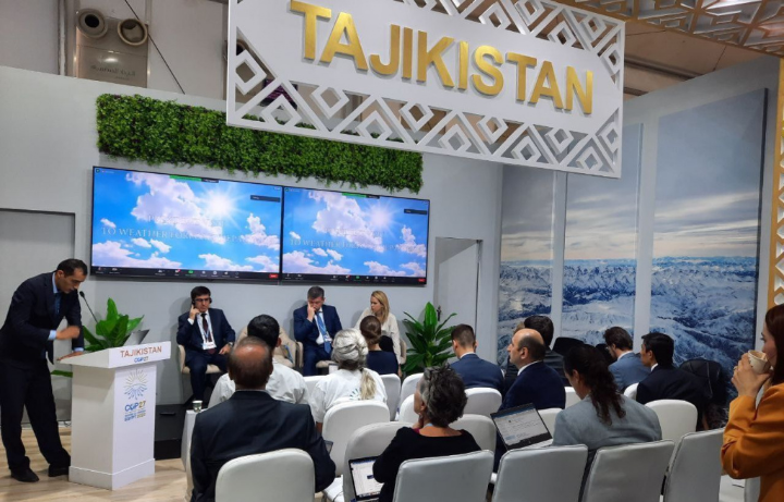 Holding a side event on "Roadmap for 2025: International Year of Glaciers" in the Pavilion of the Republic of Tajikistan under the framework of the 27th Conference of the Parties (COP-27)