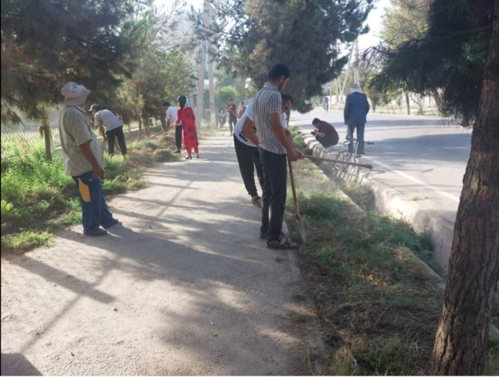 Carrying out the campaign "Cleanliness of the area" in the Bokhtar city