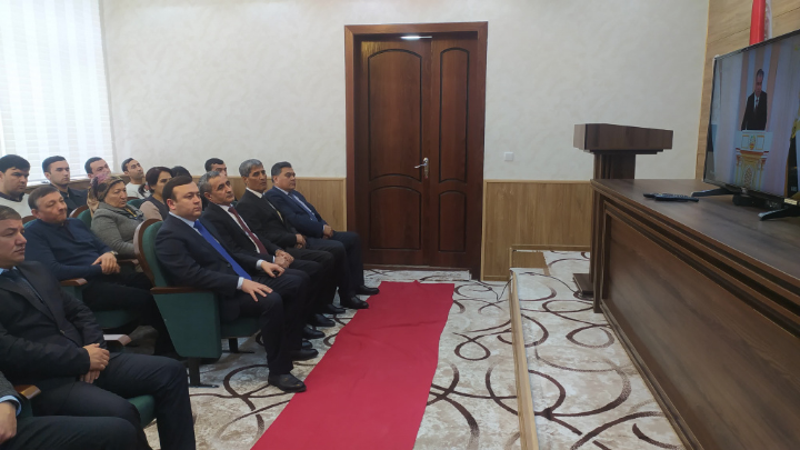 Television live viewing of the message of the President of the Republic of Tajikistan in the Department of Environmental Protection in the Sughd region