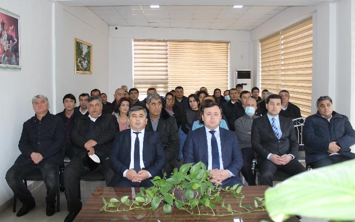 Viewing of the annual Address of the President of Tajikistan, the National Leader of the country Majlisi Oli of the Republic of Tajikistan in the Main Department of Environmental Protection in Sughd province