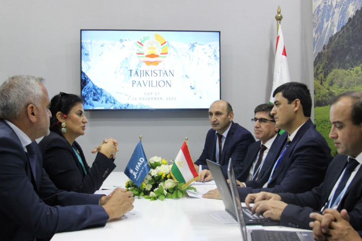 Meeting of the Chairman of the Committee Mr. Bahodur Sheralizoda with Ms. Dina Saleh within the framework of the 27th Conference of the Parties on Climate Change