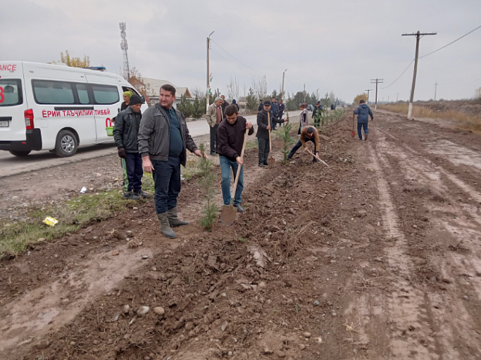 The beginning of the tree planting season in the Dusti district